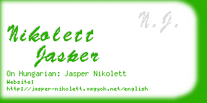 nikolett jasper business card
